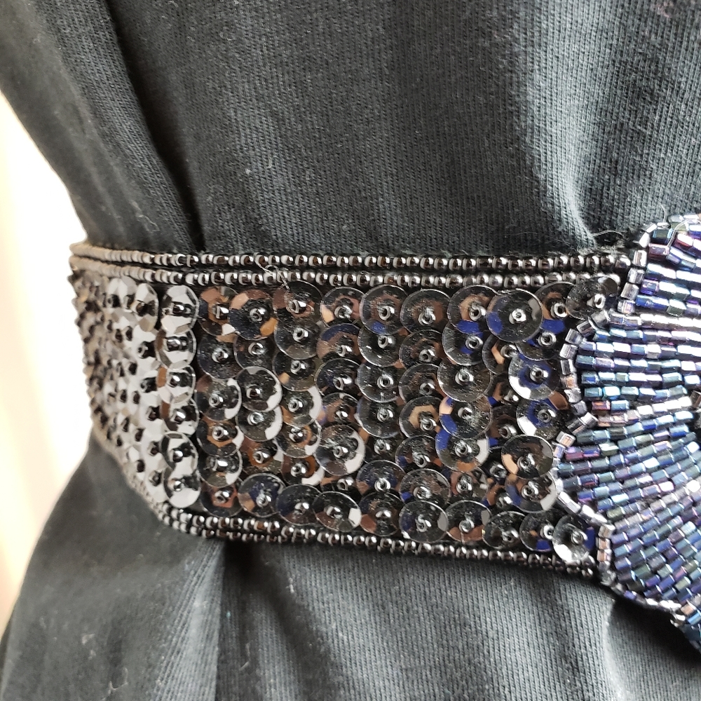 Vintage Floral Beaded Belt - Picture 2 of 2